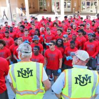 Lobo Football Team Lends a Hand to UNM Facilities and Maintenance